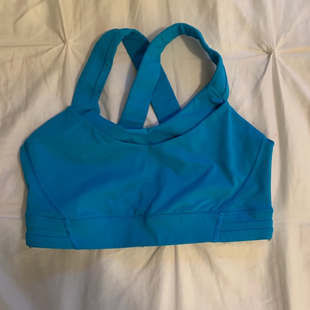 BLUE LULULEMON SPORTS BRA